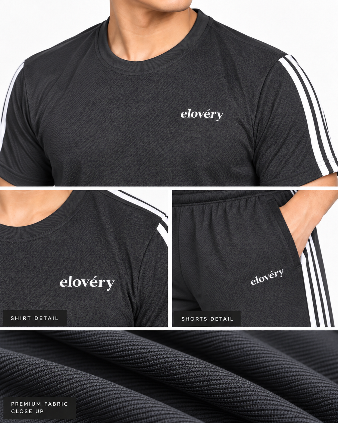 Men’s 2-Piece Activewear Set – Charcoal