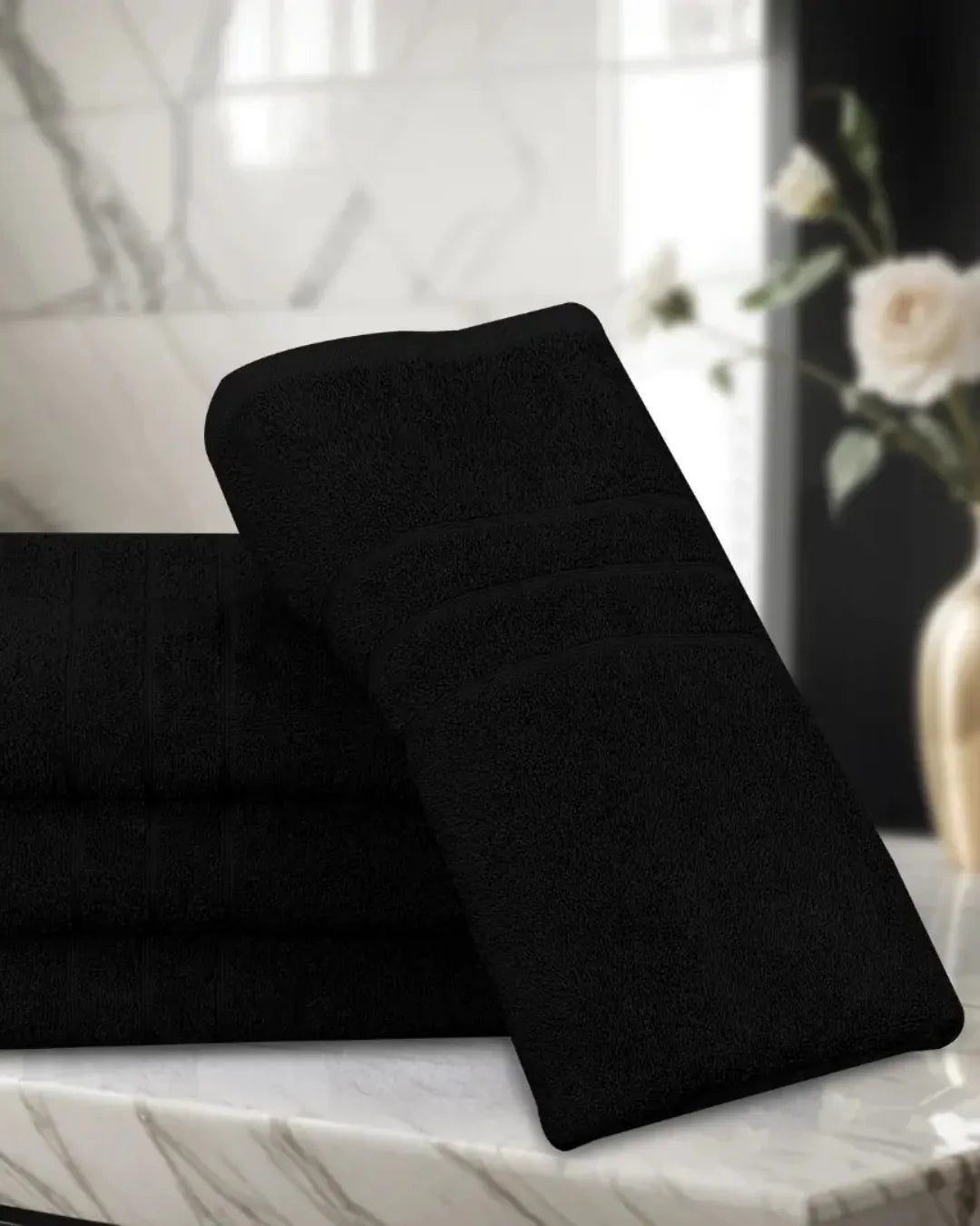 Elovery 10 Pieces Black Towel Set – Premium Soft Luxury Bathroom Collection