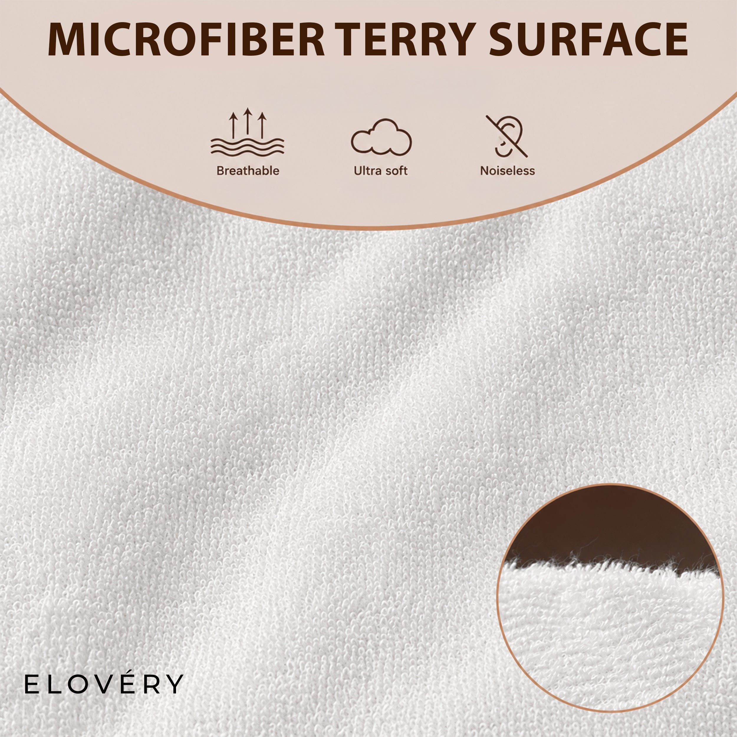 Elovery Waterproof Terry Mattress Protector – Soft Breathable Mattress Cover