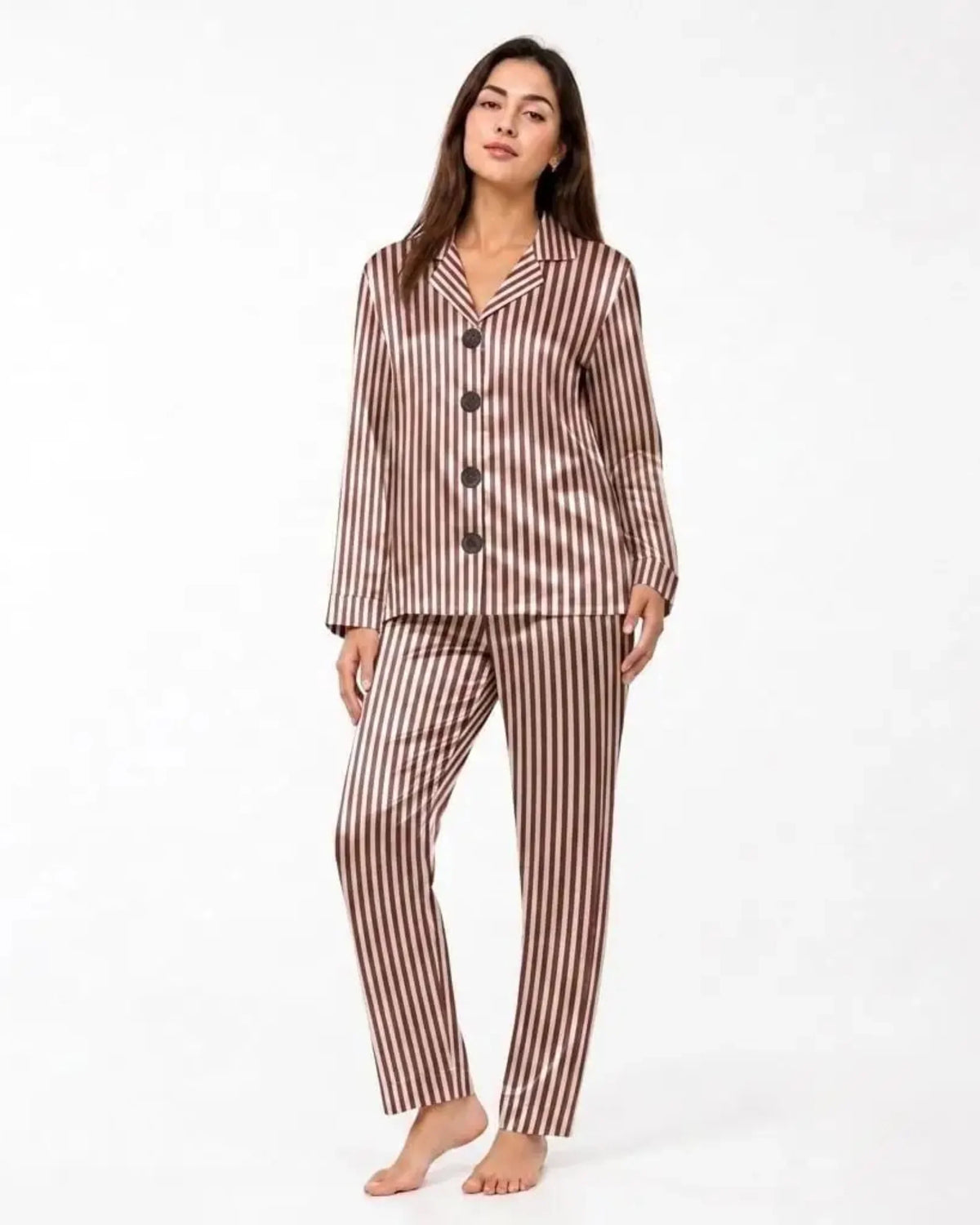 Women's Silk Pajama Set – Nightwear | Free Size