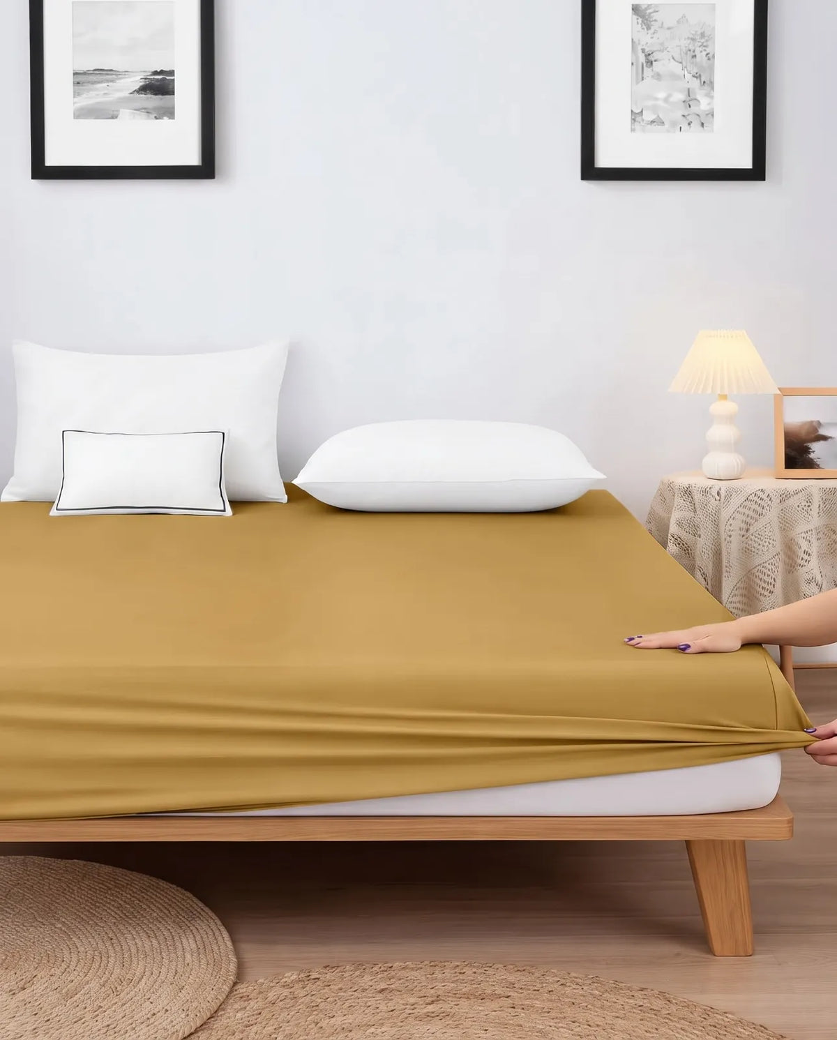 Premium Fitted Sheet With Pillows