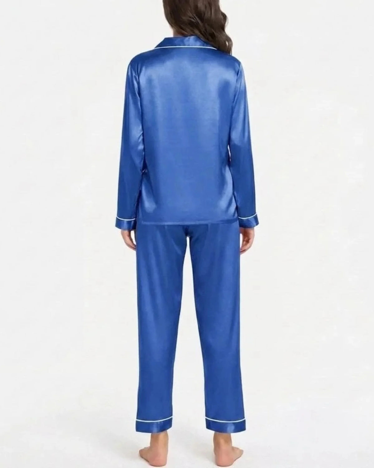 Elovery Silk Nightwear Set for Women | Royal Blue