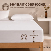 Elovery Waterproof Terry Mattress Protector – Soft Breathable Mattress Cover