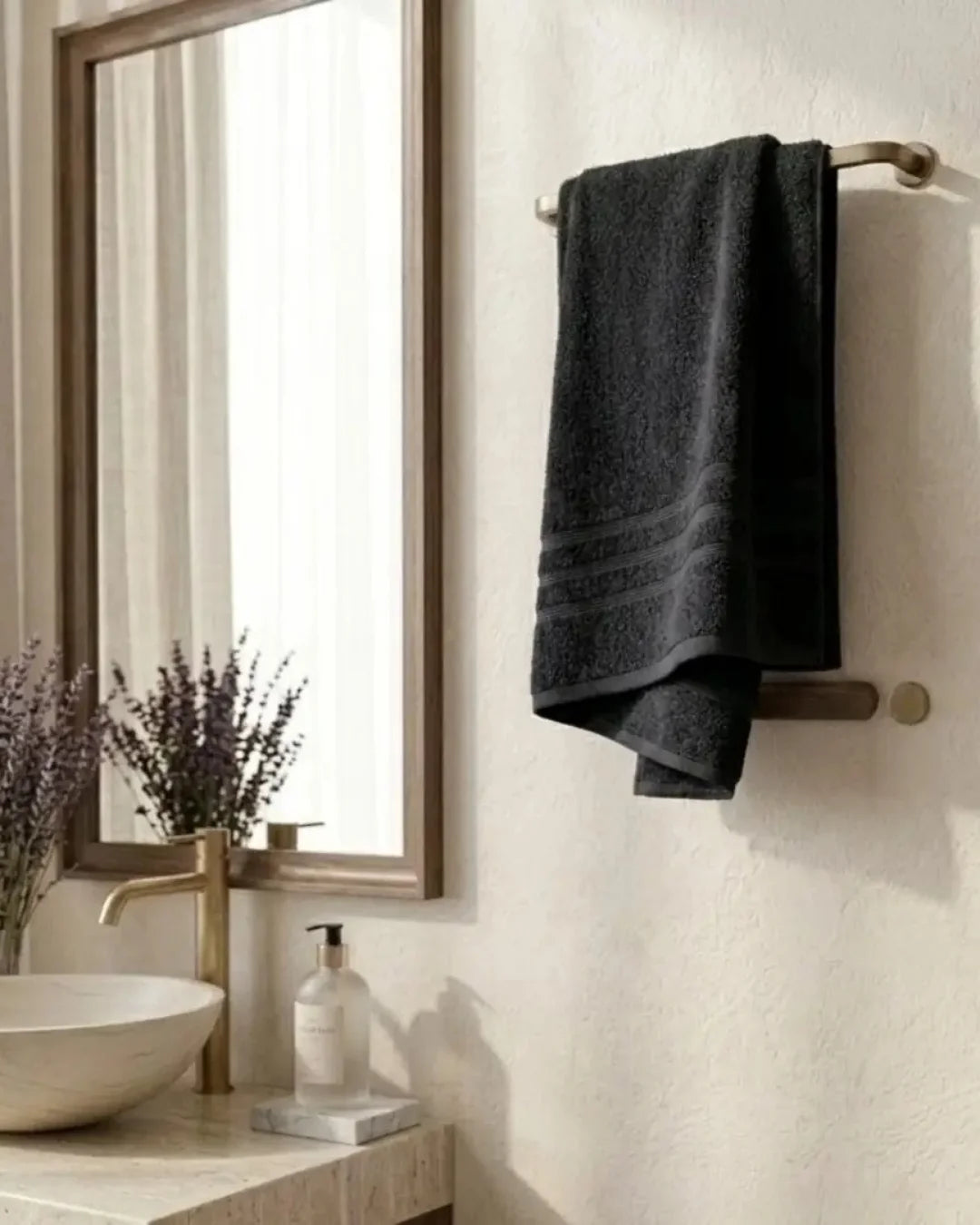 Elovery 10 Pieces Black Towel Set – Premium Soft Luxury Bathroom Collection