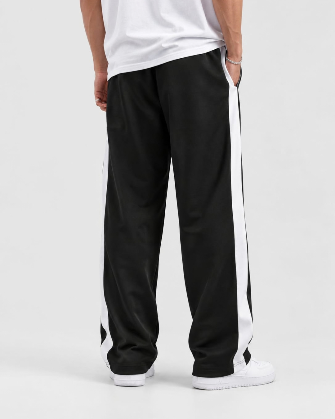 Men's Terry Jogger Trousers | Black Side Strip