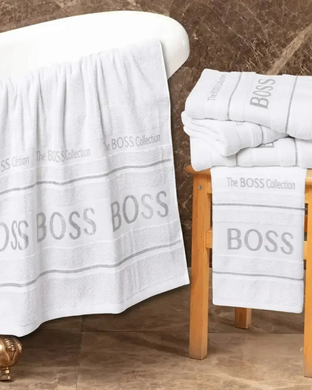 Elovery White Boss Bath Towel – 1 Piece