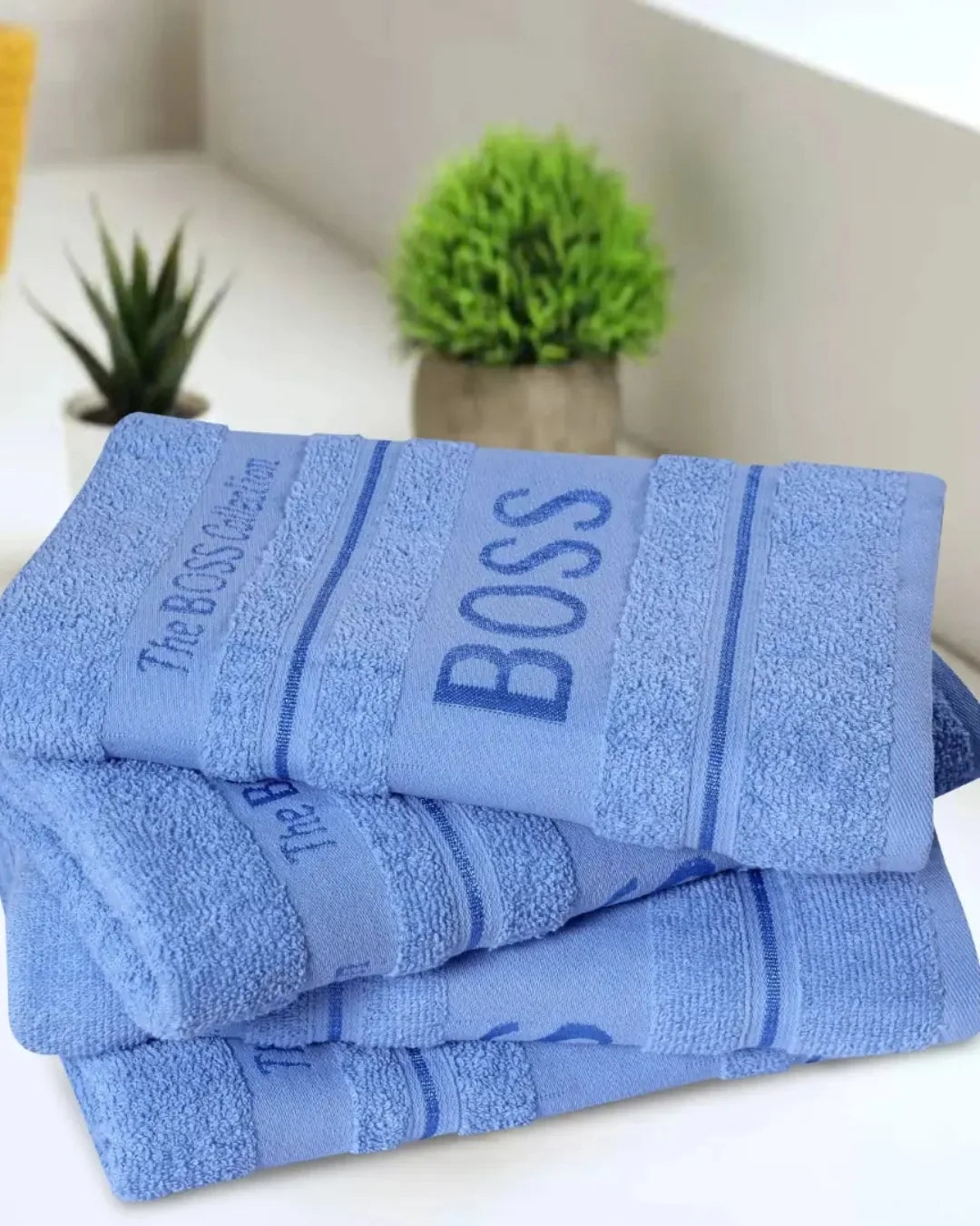 Elovery Sky Blue Boss Bath Towel – 1 Piece
