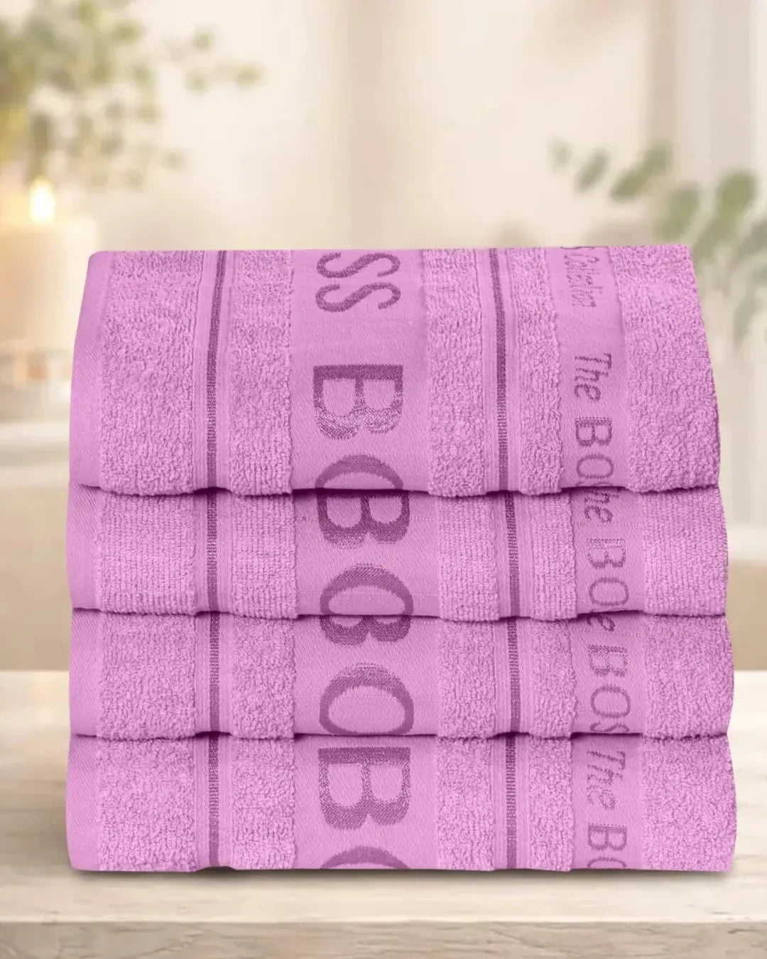 Elovery Pink Boss Bath Towel – 1 Piece