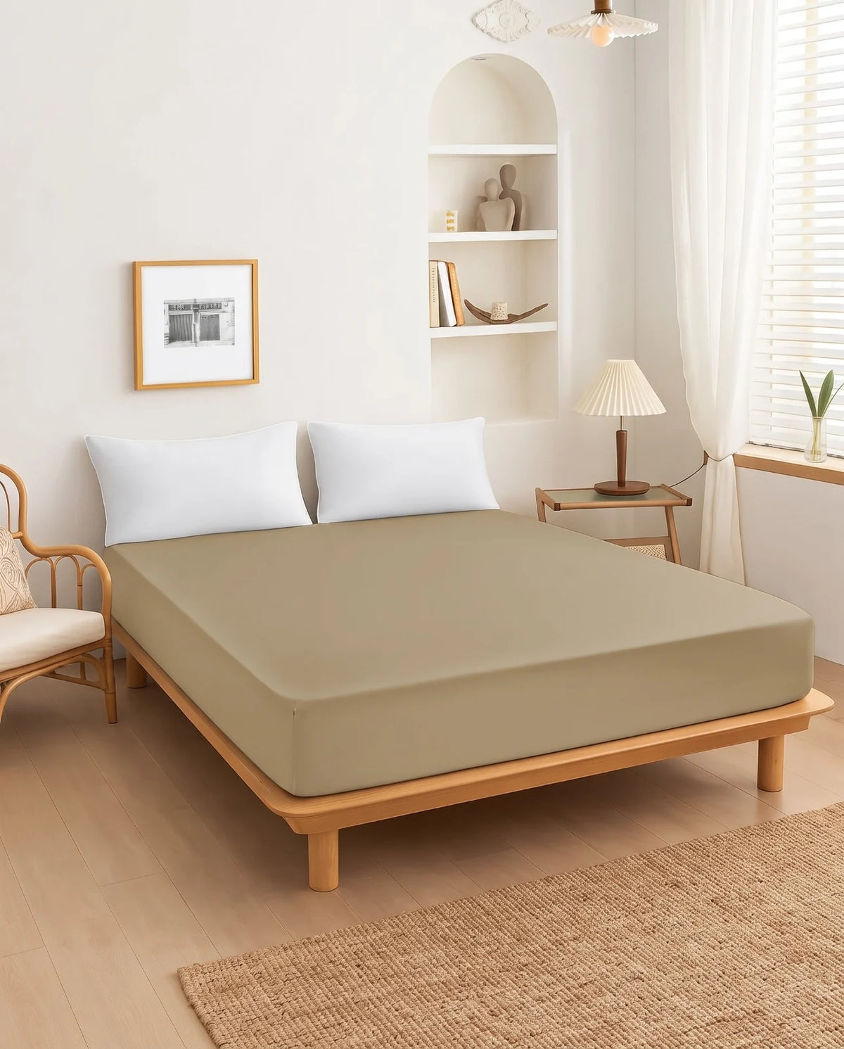 Premium Fitted Sheet With Pillows
