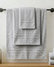 Elovery 6 Pieces Silver Towel Set