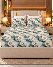 Sage Bloom 3D Bed Sheet Set