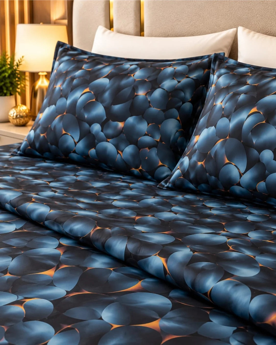 Ember Stone 3D Bed Sheet Set – 3 Piece