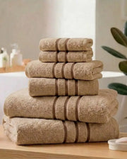 Elovery 10 Pieces Beige Towel Set – Soft & Absorbent Luxury Bathroom Collection