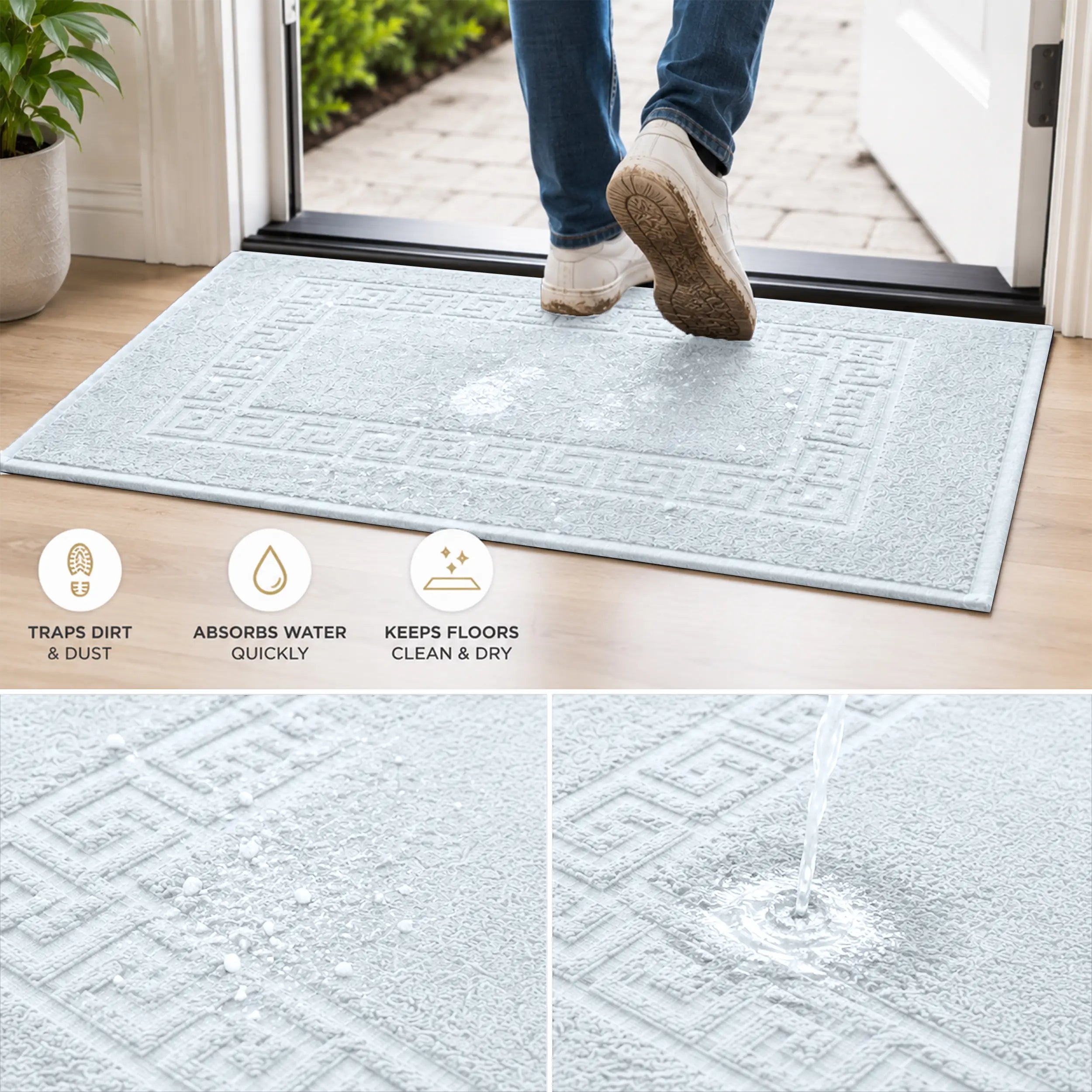 Elovery White Bath Mat