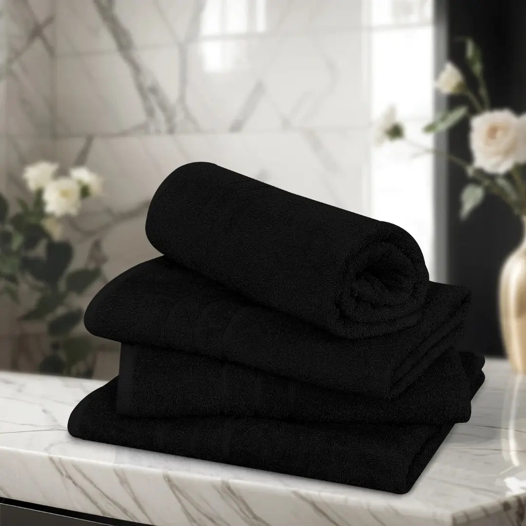 Premium Black Bath Towel – Soft, Absorbent, 1-Piece Luxury Towel