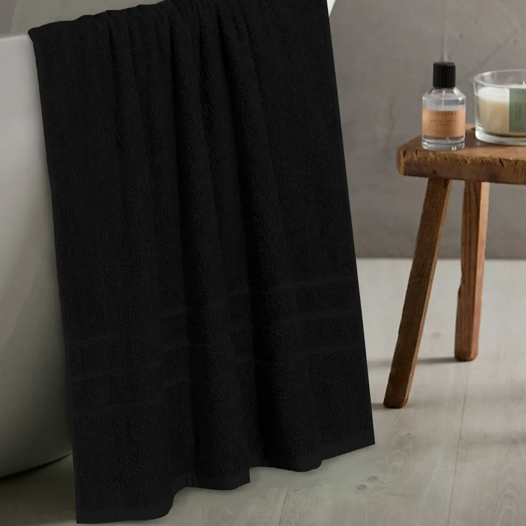 Premium Black Bath Towel – Soft, Absorbent, 1-Piece Luxury Towel
