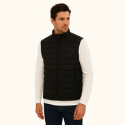 Elovery Men’s Black Puffer Vest – Lightweight Insulated Sleeveless Jacket
