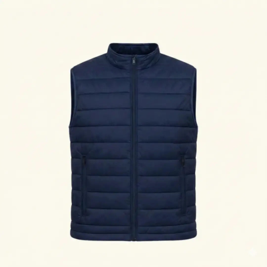 Elovery Men’s Navy Blue Puffer Vest – Lightweight Insulated Sleeveless Jacket