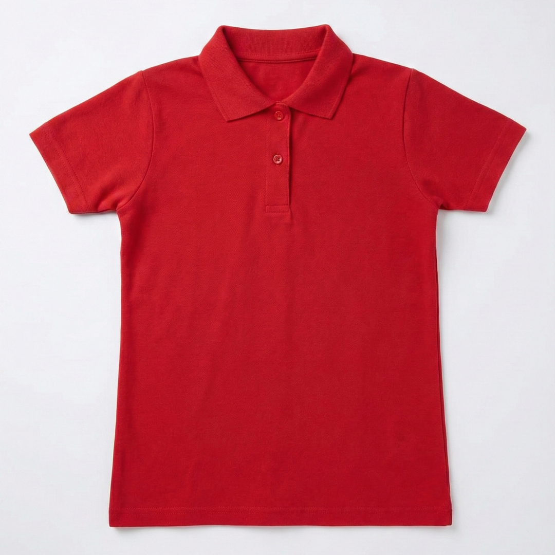 Elovery Kids Red Polo Shirt – Unisex Cotton Polo Tee