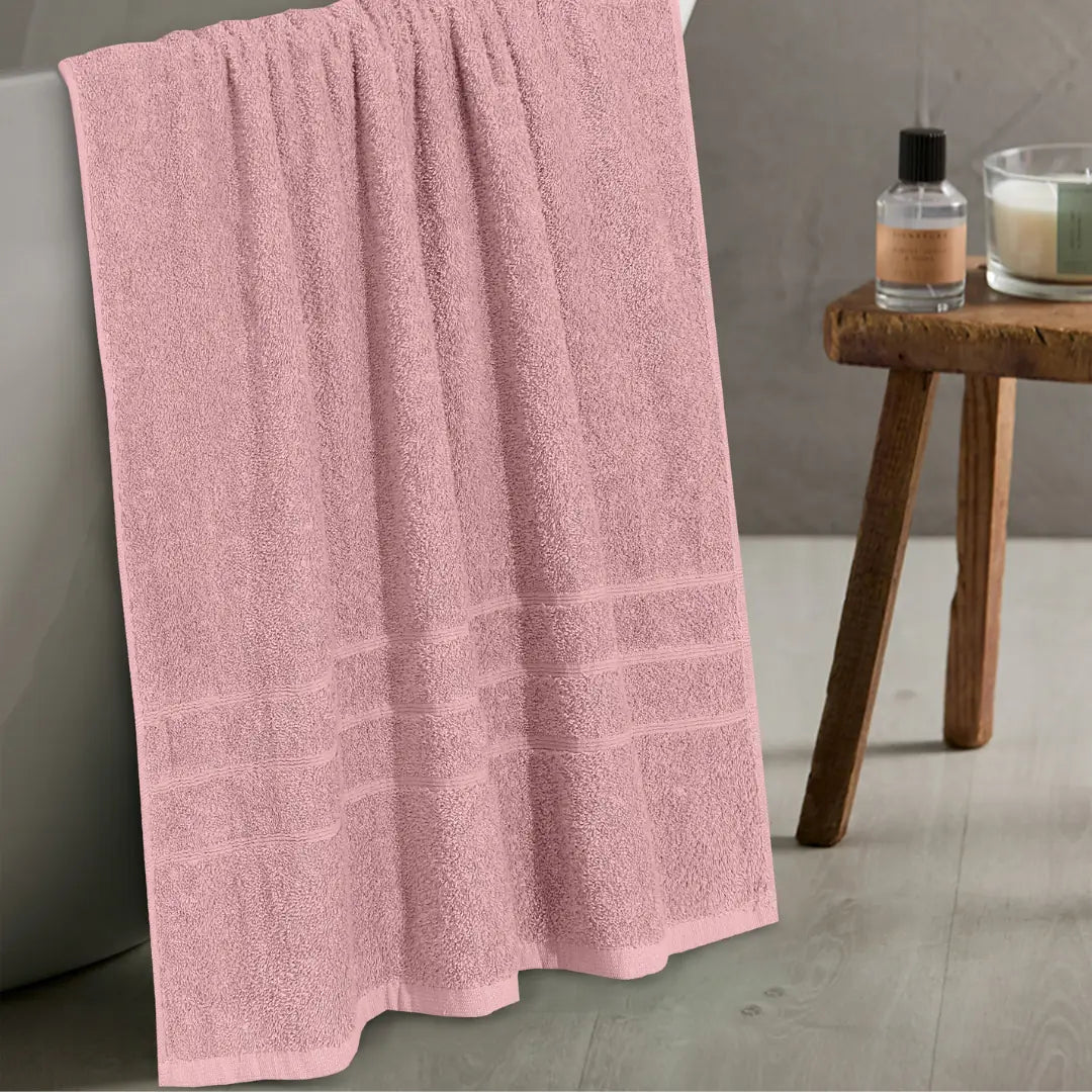 Pink Bath Towel – 1 Piece | Soft, Absorbent & Quick-Dry Cotton Towel