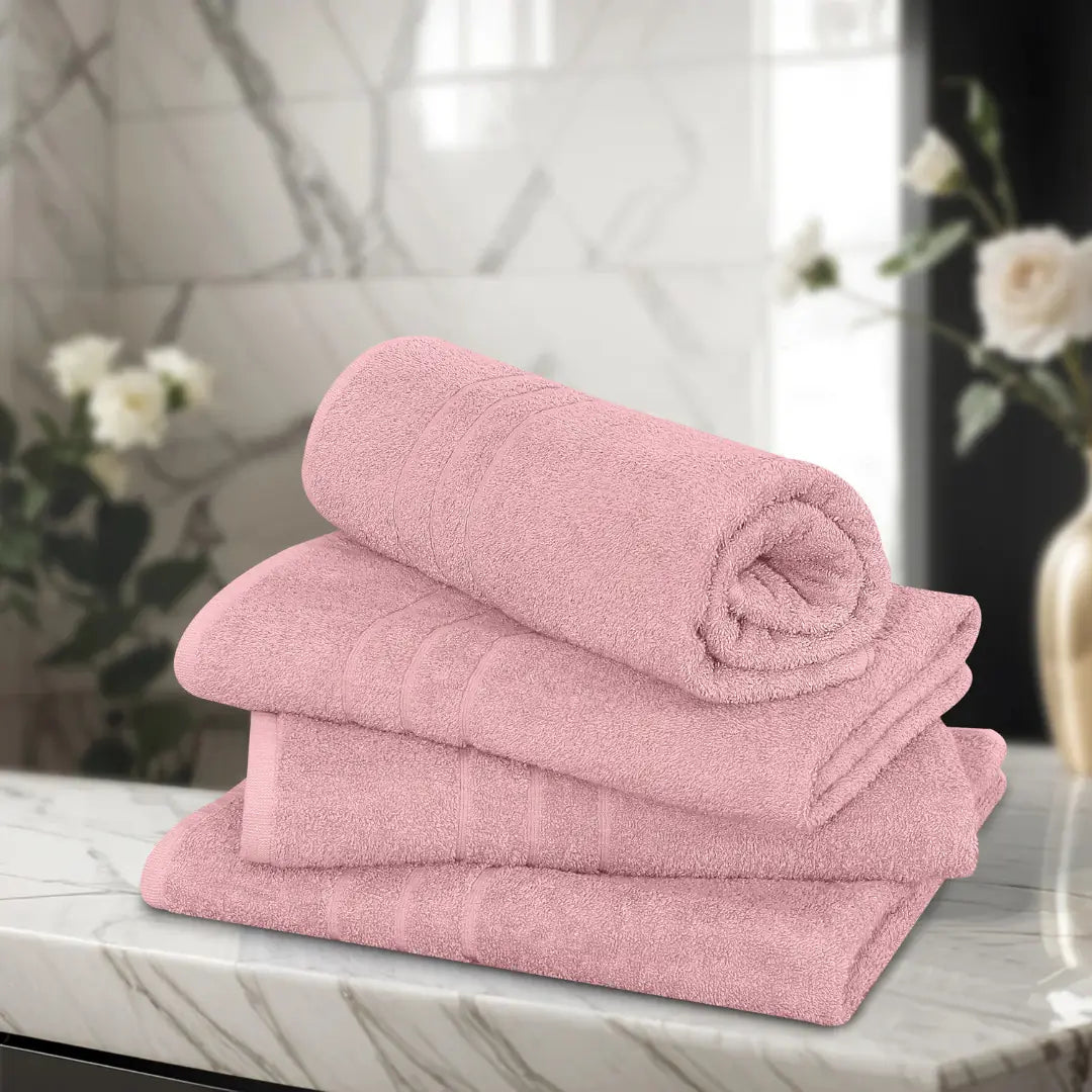Pink Bath Towel – 1 Piece | Soft, Absorbent & Quick-Dry Cotton Towel