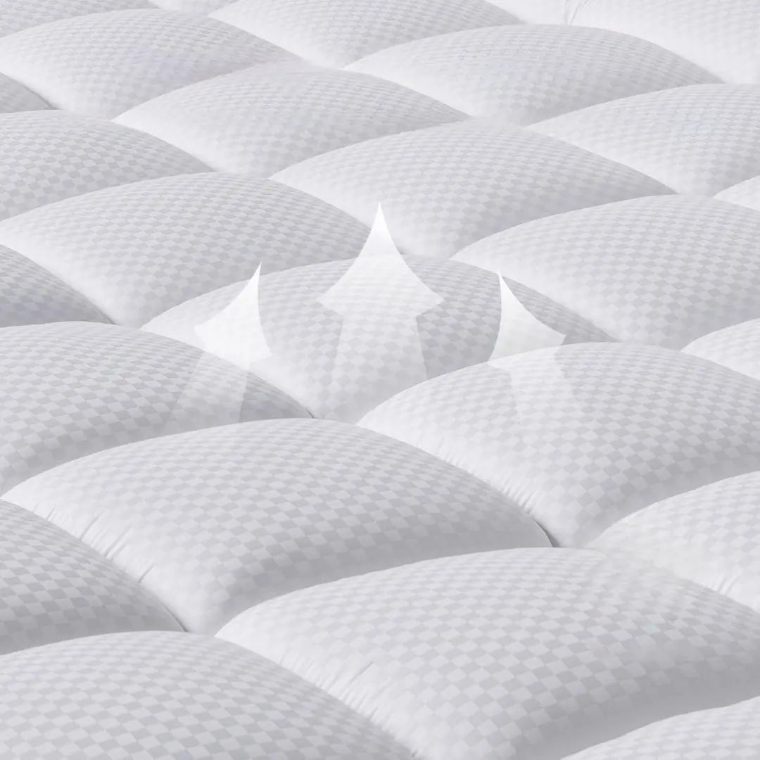 Luxury White Mattress Topper – Cloud-Soft Fiber & Breathable Microfiber
