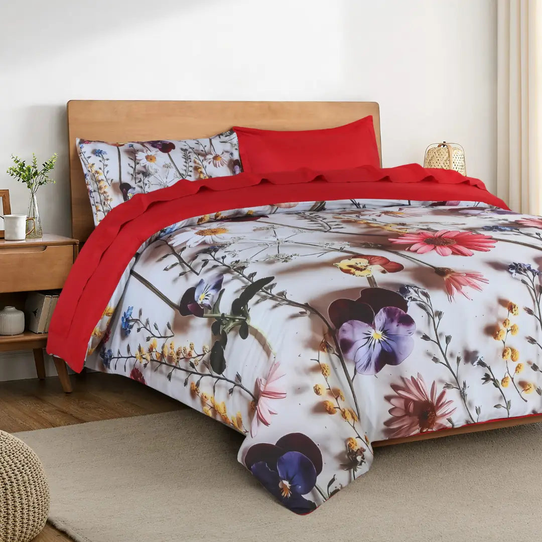 Soft Fabric Digital Print Duvet Cover Set with Pillow Covers Premium