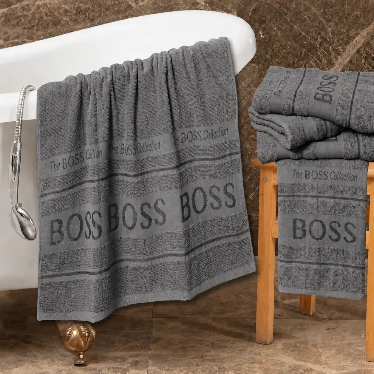 Silver Boss Bath Towel – Soft, Highly Absorbent & Quick Dry | 1 Piece