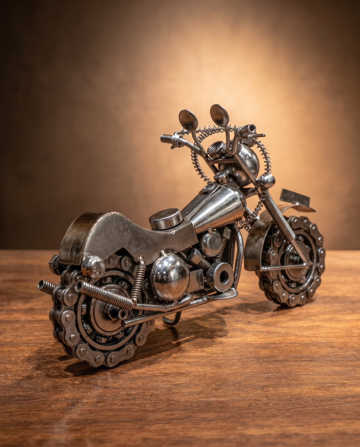 Metal Motorcycle Showpiece | Scrap Art Design| Desk & Shelf Decor