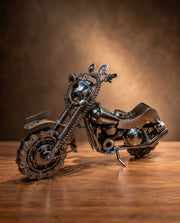 Metal Motorcycle Showpiece | Scrap Art Design| Desk & Shelf Decor