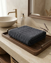 Charcoal Bath Towel – 1 Piece | Soft, Absorbent & Quick-Dry Cotton Towel