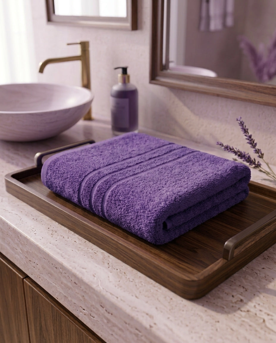 Premium Purple Bath Sheet – 80 × 180 | Soft & Highly Absorbent (1 Piece)