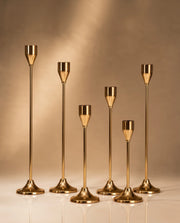 Gold Metal Candle Holders | Pack of 3 | Varying Height