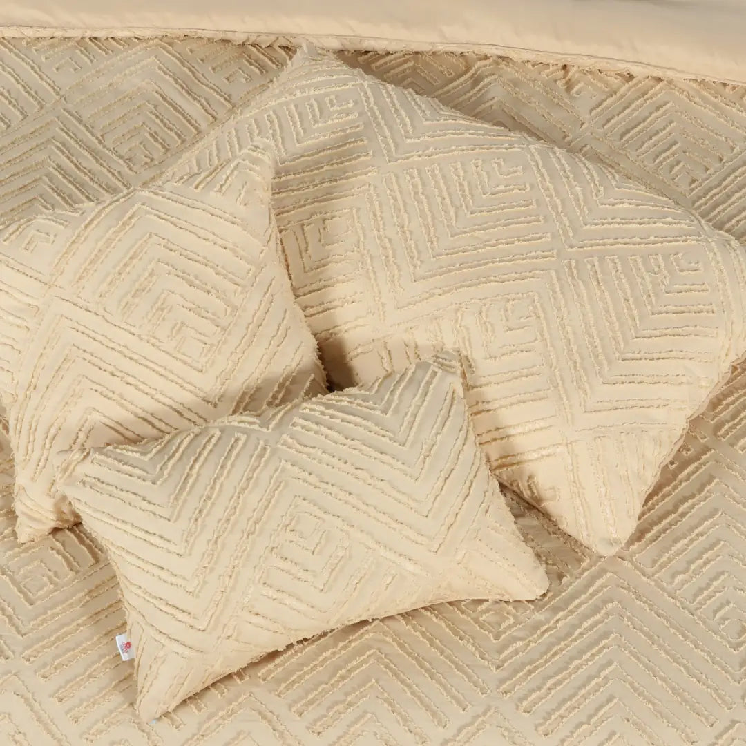 Elovery Beige 7 Pieces Comforter Set
