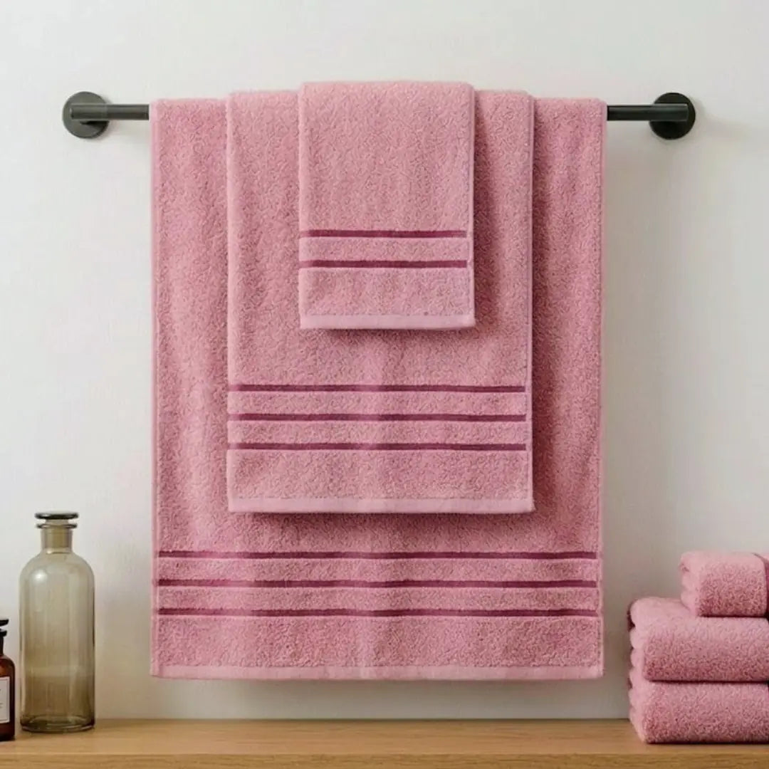 Elovery 6 Pieces Pink Towel Set