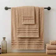 Elovery 6 Pieces Beige Towel Set