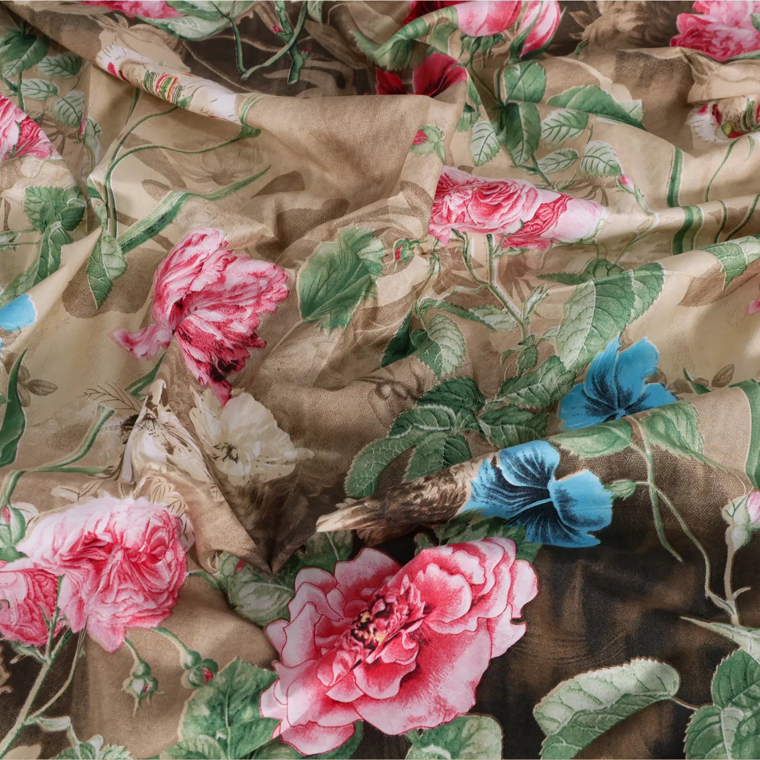 Royal Rose Garden Bedding Set - Golden Olive Accent