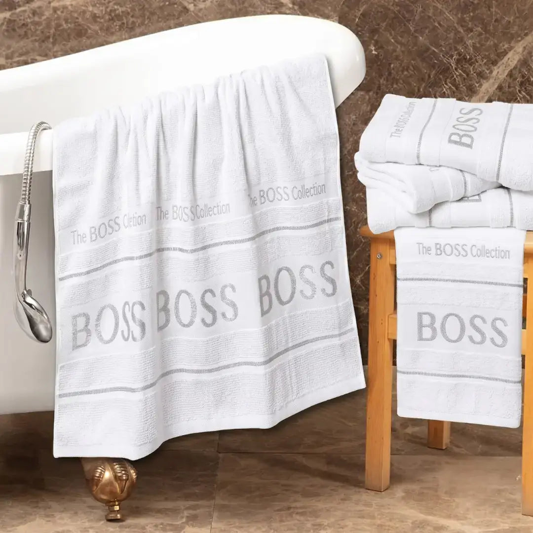 Elovery White Boss Bath Towel – 1 Piece