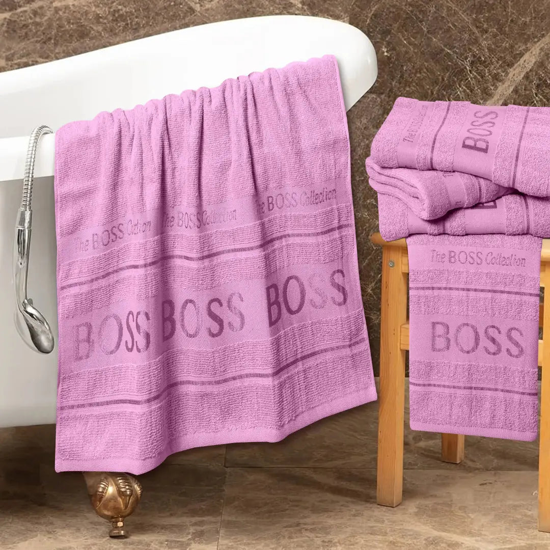 Elovery Pink Boss Bath Towel – 1 Piece