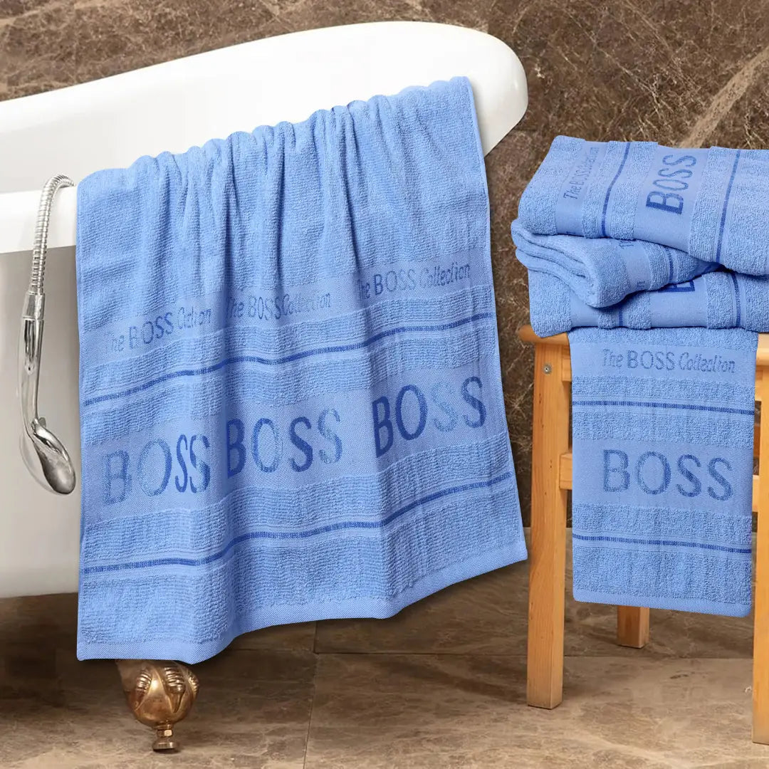 Elovery Sky Blue Boss Bath Towel – 1 Piece