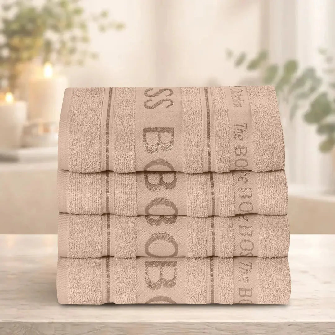 Elovery Beige Boss Bath Towel – 1 Piece