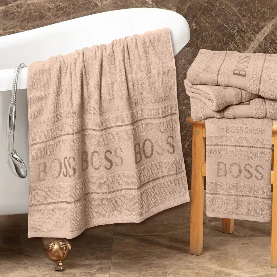 Elovery Beige Boss Bath Towel – 1 Piece