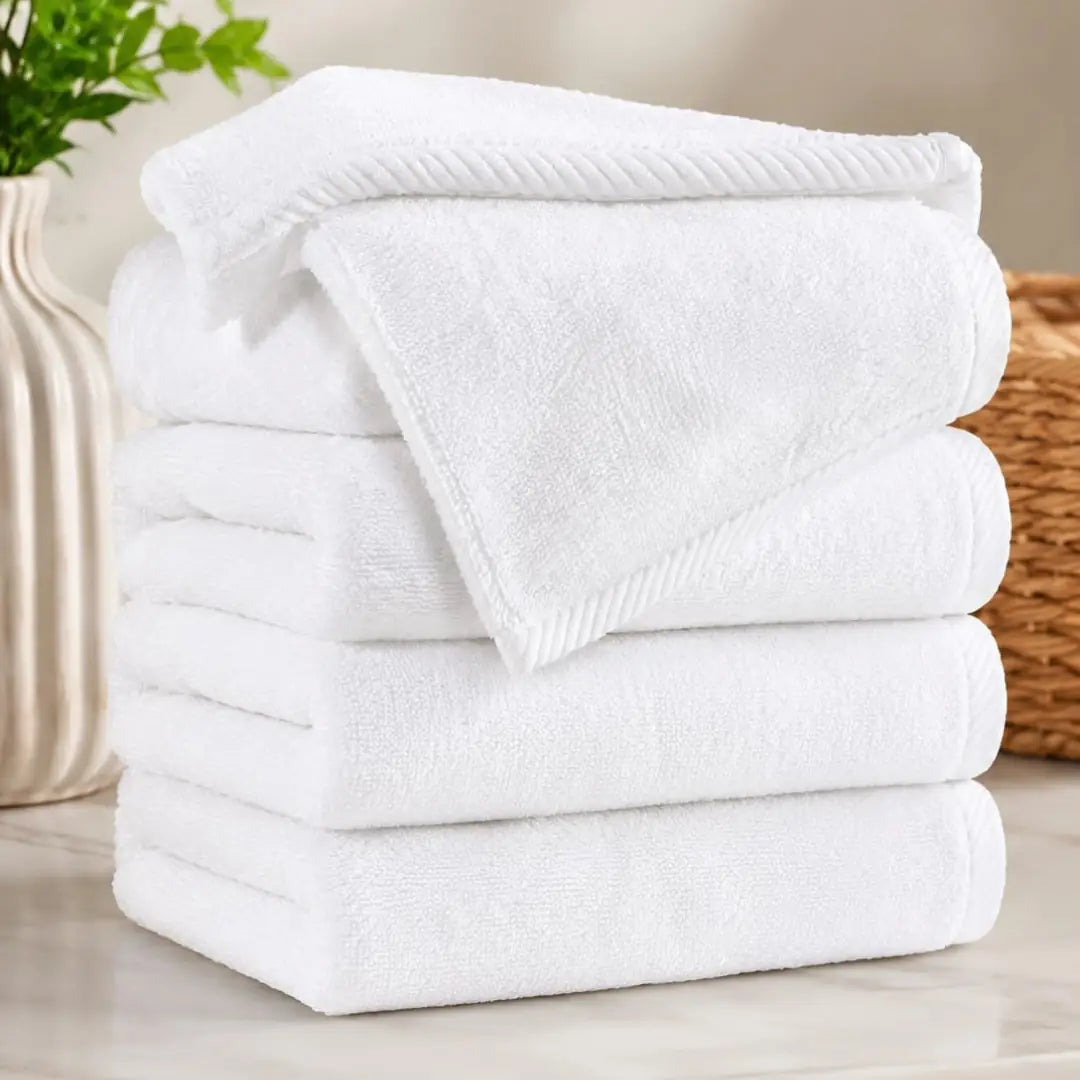 Classic White Bath Towel – 70x140 cm (Single Piece)