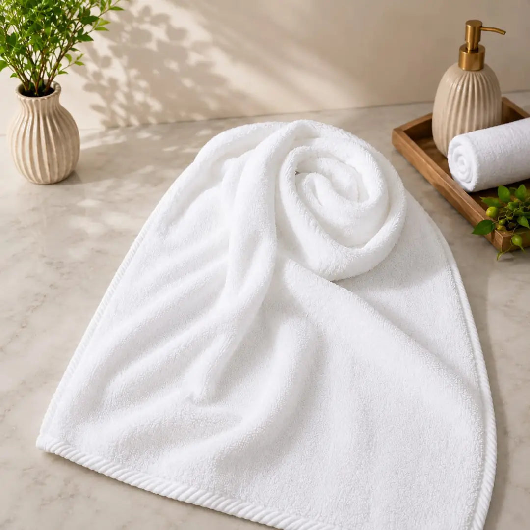 Classic White Bath Towel – 70x140 cm (Single Piece)