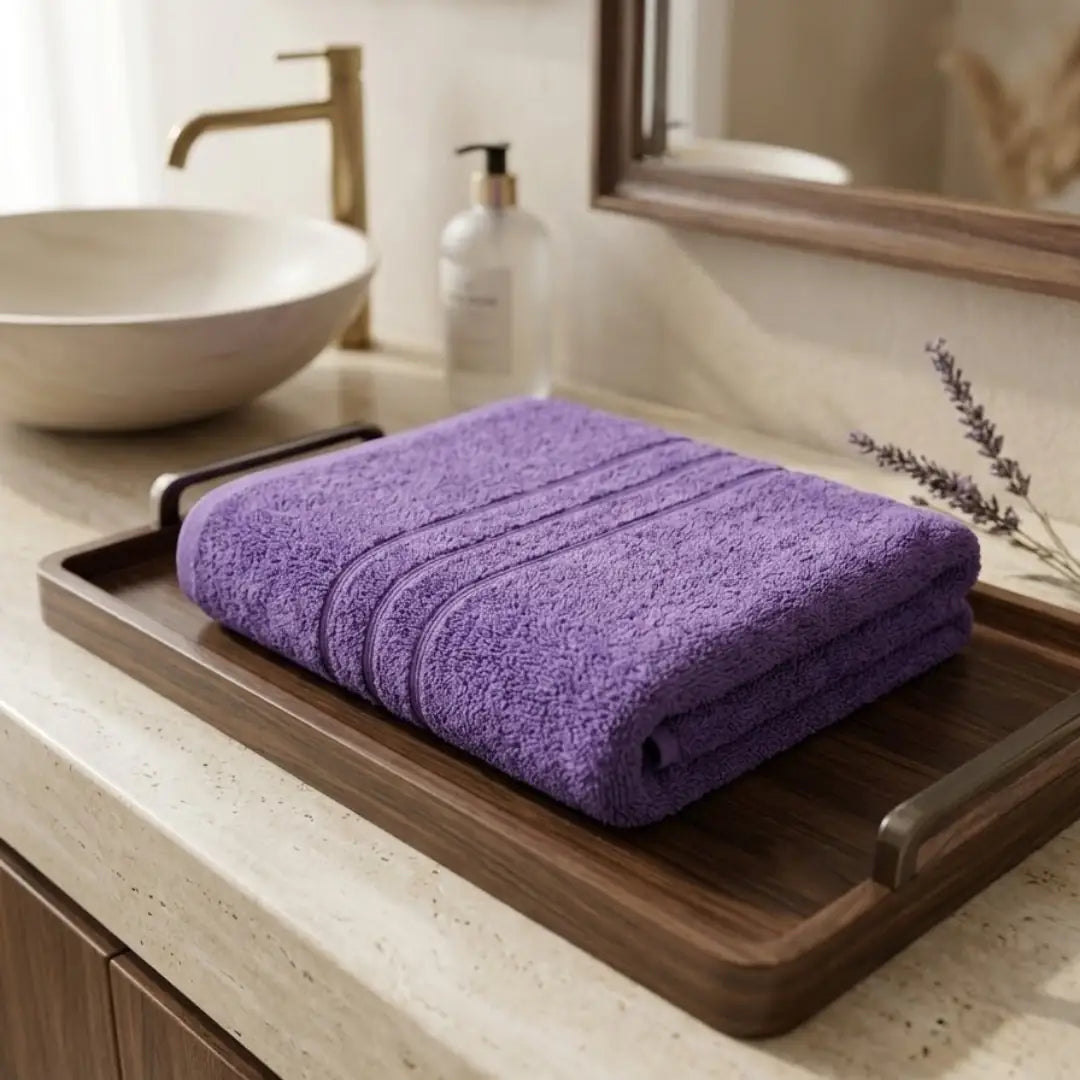 Premium Purple Bath Sheet – 80 × 180 | Soft & Highly Absorbent (1 Piece)