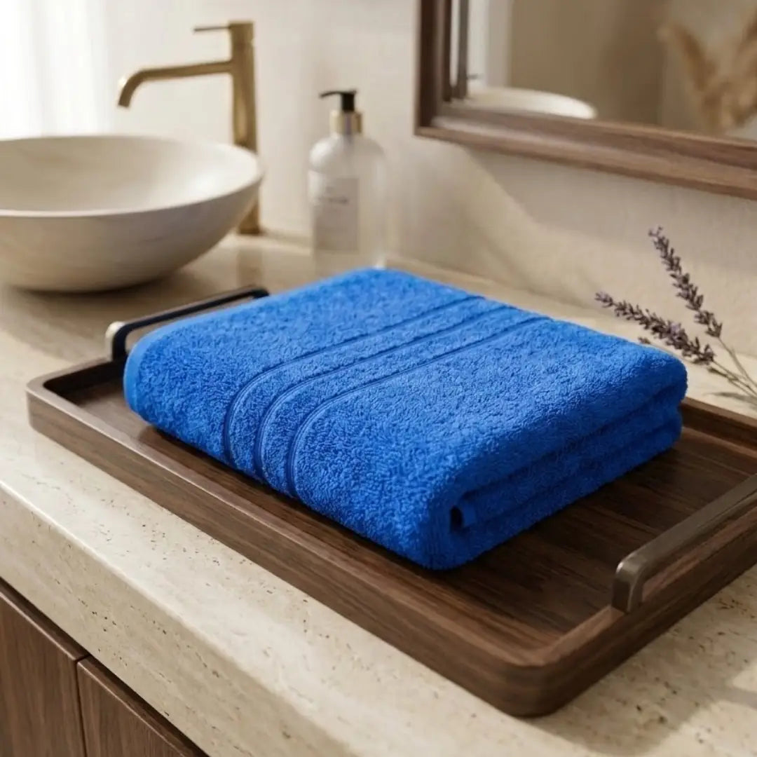Oversized Blue Bath Sheet 80 × 180  – Ultra Absorbent, Soft & Comfortable | 1 Piece
