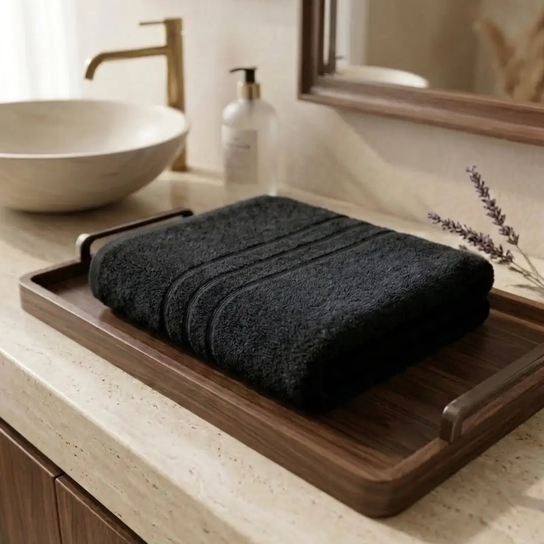 Extra-Large Black Bath Sheet – 80 × 180  | Premium Soft & Quick-Drying | 1 Piece