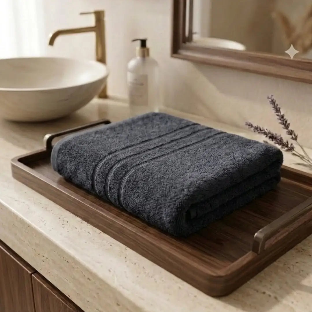 Charcoal Grey Oversized Bath Sheet – 80 × 180 | Premium Comfort & High Absorbency | 1 Piece