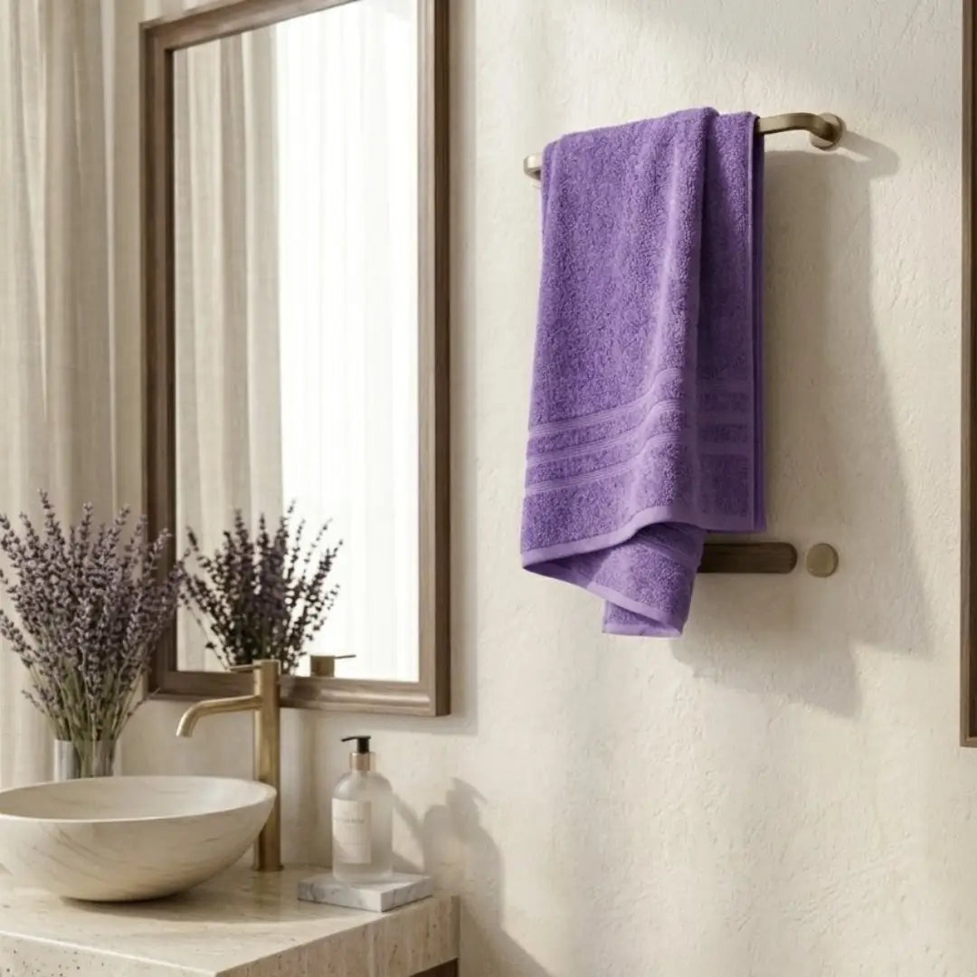 Premium Purple Bath Sheet – 80 × 180 | Soft & Highly Absorbent (1 Piece)