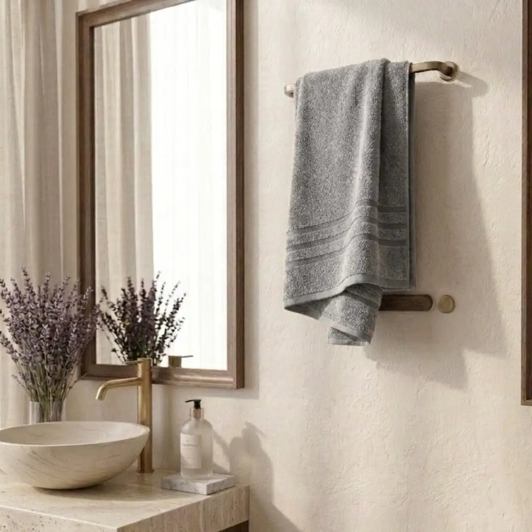 Silver Premium Bath Sheet – 80 × 180 | Oversized, Plush & Fast-Absorbing | 1 Piece
